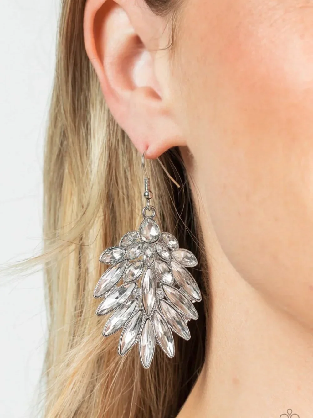 Paparazzi Jewelry Accessories - My Good LUXE Charm - White Earrings - Vintage